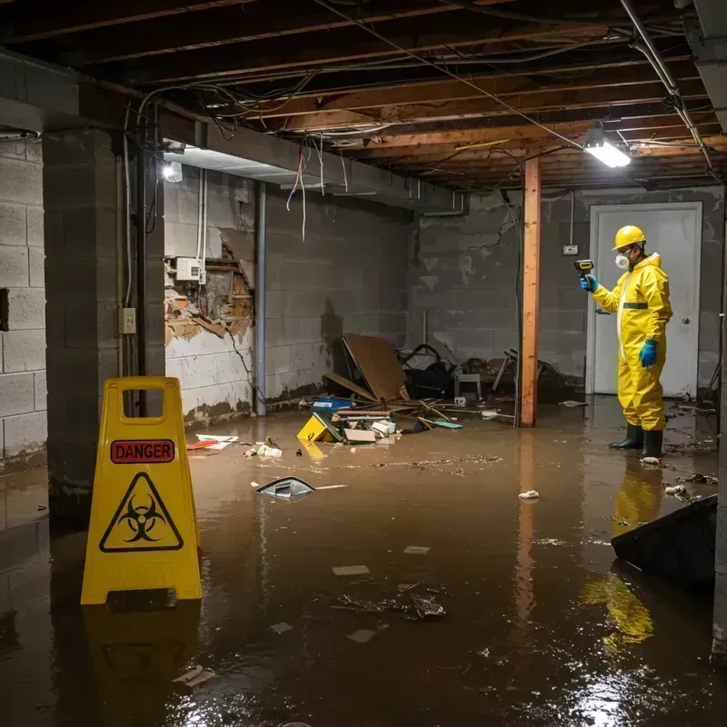 Flooded Basement Electrical Hazard in Franklin County, IN Property